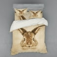 thumbnail image 2 of Ambesonne Vintage Bedding Set 3 Pcs, Dots Bunny Geometric, Twin XL, Pale Brown, 2 of 3