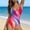 A979 Multicolor, variant on One Piece Swimsuits for Women Built-in Padded Cups Tropical Floral Print Bathing Suits Scoop Neck High Cut Slimming Monokini Summer Beachwear