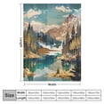 thumbnail image 4 of Mountain Throw Blanket, Sunset Forest Tree Lake Nature Scenic Cozy Decor Nap Blankets Gift Sofa Bed Couch Chair or Dorm Throws Orange Pink, 4 of 6