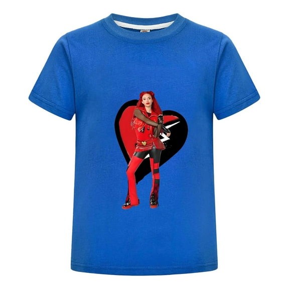 Descendants Red Princess T-Shirt for Kids – Short Sleeve Cartoon Tee Gift for Girls