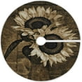 thumbnail image 1 of FMSHPON Watercolor Vintage Sunflower Floral Xmas Christmas Tree Skirt Stand Mat for Holiday Party Decoration Indoor Outdoor 48 inches, 1 of 6