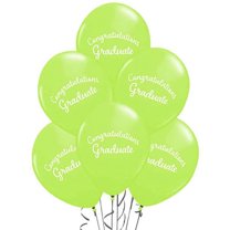 PMU Graduation Script Balloons 11 Inch Premium PartyTex Lime Green Latex (100/Pkg) Pkg/1