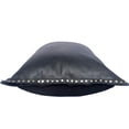 thumbnail image 4 of HiEnd Accents Eurosoft Leather Pillow with Studded Flange, 24x16, 4 of 5