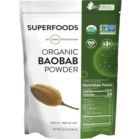 MRM Super Foods Raw Organic Baobab Powder, 8.5 oz