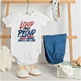 thumbnail image 3 of Loud Proud Dominican Heritage Pride Romper Boys or Girls Infant Baby Brisco Brands 24M, 3 of 6