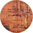 thumbnail image 1 of Unique Loom Estrella Dark Colors Area Rug 6' x 6' Round Orange/Beige, 1 of 1