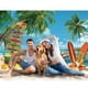 thumbnail image 5 of Fondo de fotografía de verano con flores tropicales, Aloha, Luau, mar, tabla de surf, fiesta de vacaciones, cumpleaños, accesorios de decoración, 5 of 5
