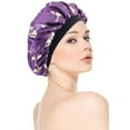 thumbnail image 7 of 2025 Spring Sales! HairCare, 2022 Printed Elastic Headband Satin Hat Nightcap Women's Beauty Salon Sleep Single Layer Nightcap by MuseCraft Cosmetics, 7 of 7