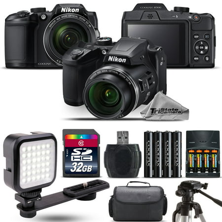 Nikon COOLPIX B500 Digital Camera 40x Optical Zoom + LED + Case -32GB Kit Bundle