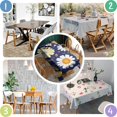 thumbnail image 5 of Pioneer Flower Floral Print Pattern Rectangle Tablecloth 60"x120",Waterproof Polyester Rectangle Table Cloth, Wipeable Spillproof Polyester Tablecloth for Dining, Camping, Indoor and Outdoor, 5 of 6