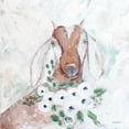 thumbnail image 2 of Kissell, Mackenzie 20x20 Black Ornate Wood Framed with Double Matting Museum Art Print Titled - Floral Goat, 2 of 4