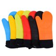thumbnail image 4 of Guantes de silicona para horno, forro de algodón acolchado, Guantes antideslizantes con aislamiento térmico para microondas 1 par Scienceny JJ16029-03, 4 of 7