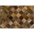 thumbnail image 2 of Addison Rugs Mayfield Washable Cowhide Small Boxes Brown Rectangle Rug, 1'8" x 2'6", 2 of 5
