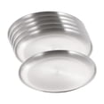 thumbnail image 3 of 6 platos de acero inoxidable para cena, platos de cocina redondos, reutilizables, para exteriores, de acero inoxidable S, 3 of 9