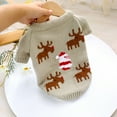 thumbnail image 6 of Winter Warm Puppy Xmas Santa Elk Printed Sweater Outfit Costume Pet Dog Clothes, 6 of 8