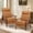 Brown, variant on AFO Mid Century Modern Recliner Chair, Leather Push Back Armchair with Retractable Footrest, Solid Wood Legs, High Back Lounge Chair for Living Room, Brown