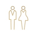 thumbnail image 4 of Señalización baño para hombres y mujeres Sunnimix Letrero baño grueso Universal, 4 of 8