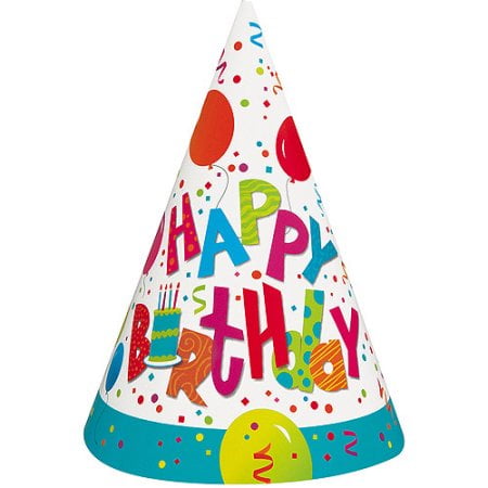 Paper Birthday Hat - (3 Pack) Birthday Jamboree Party Hats, 8-Count