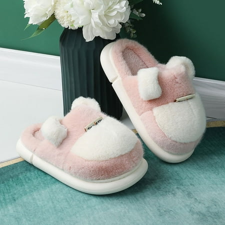 

Womens Cute Shoes Warm Cozy Plush Faux Fur Lined - Indoor Outdoor House Creative Slipper for Women