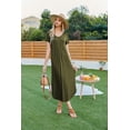 thumbnail image 5 of Ekouaer Long Nightgowns for Women Soft House Dress Pleated Front Nightshirt Full Length Loungwear, 5 of 6