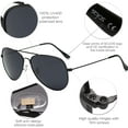 thumbnail image 3 of Classic Aviator Polarized Sunglasses for Men Women Vintage Retro Style, 3 of 8