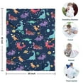 thumbnail image 4 of DarkBlue Dinosaurs AstronautHelmets Pattern Blanket,Comfortable Soft Flannel Throw Blanket,All Season,Warm Lightweight Blankets for Sofa Bed Couch Living Room Chair,30"x40", 4 of 4