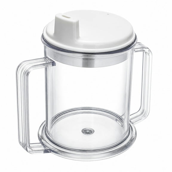 BlinkLLX 10 oz 2 Handle No Spill Adult Sippy Cup Lightweight Drinking Mug for Elderly