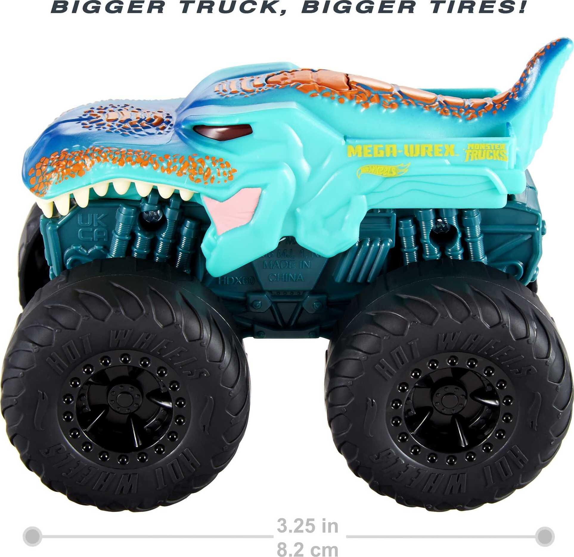  Hot Wheels Monster Trucks Mega Wrex - Plus Connect and Crash  Car 50/75 - Crash Squad 3/4 : Toys & Games