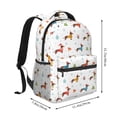 thumbnail image 2 of Easygdp winter Snowflake Dachshund Mochila Ergonómica Versátil para Laptop - Múltiples Bolsillos, Correas Ajustables, Unisex para Escuela, Viajes y Actividades al Aire Libre-One Size, 2 of 5
