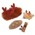 thumbnail image 4 of Pinzas para El Pelo De Navidad, Bonitos Colores Brillantes, Sombrero De árbol De Navidad, Horquillas con Lazo para Regalos, Decoración De Fiesta, 4 Uds., 4 of 5