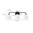 thumbnail image 3 of Millennium Lighting  Norah 3 Light Vanity Fixture 3 Light - Matte Black, 3 of 5
