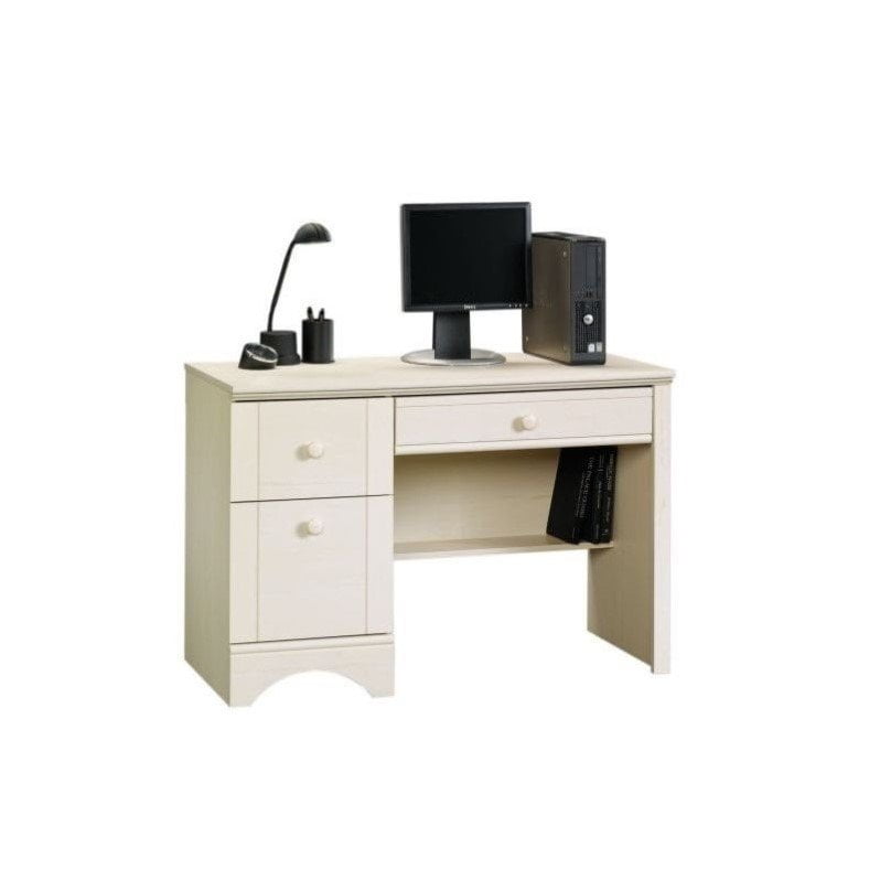 Sauder Harbor View Computer Desk in Antiqued White Walmart Canada
