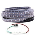 thumbnail image 1 of WESIRI WS2812B LED Strip Lights 16.4ft 5M WS2812B 300LEDs Programmable Individual Addressable WS2811 Built-in 5050 RGB LED Strip IP67 Waterproof DC5V with Mini Controller, 1 of 4