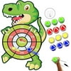 30”Large Dart Board for Kids Dinosaur Toys for 3-12 Year Old Boys,Kids Sports&Outdoor Play Toys with 12 Sticky Balls,Indoor/Outdoor Party Games Outside Toys 6-8,Christmas Socks Gifts for Kids