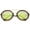 Tortoise-Gold / Green-Pink Mirror, variant on sunglassLA - Modern Metal Double Nose Bridge Colored Mirror Lens Round Sunglasses - 52mm