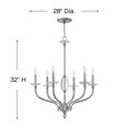 thumbnail image 7 of Six Light Chandelier-Oiled Bronze Finish Hinkley Lighting 4006Or, 7 of 7