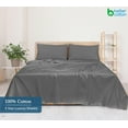 thumbnail image 6 of Royale Linen 400 Thread Count 100% American Grown Cotton Flat Sheet - Cooling Sheets - King Sheets - Luxury Sateen Weave - King Flat Sheet Sold Separately - Grey Flat Sheet Only (King, Spanish Slate), 6 of 9