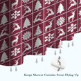 thumbnail image 6 of Red Christmas Deer and Tree Pattern Shower Curtain 36"x72" ,Bathroom Decorative Shower Curtains Set with 12 Hooks,Modern Waterproof Washable Shower Curtain, 6 of 6