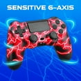 thumbnail image 3 of Gaming Controller for P4/Slim/Pro & PC, Wireless Controller with Dual Vibration & 6-Asix Gyro Motion Control, 3 of 6