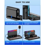 ESYWEN Switch 2 Controller Charger for Nintendo 2 Joy Cons, Switch 2 Accessories with 20 Switch Games Slots, Switch Console Store