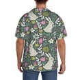 thumbnail image 3 of Kdxio Men's Hawaiian Shirt for Men Short Sleeve Shirt Retro Bunny Floral Summer Casual Holiday Beach Button Down T-Shirts, 3 of 7