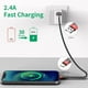 thumbnail image 3 of Cable de carga Bkduice para iPhone 10, 30 cm, USB A a Lightning, 3 of 7
