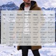 thumbnail image 4 of Mens Winter Coat Multi Pocket Fleece Lined Hooded Cotton Jacket Full Zip Solid Color Long Sleeve Mid Length Warm Outerwear for Daily Wear Mens Padded Coat, 4 of 9