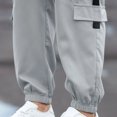thumbnail image 5 of LNWUY Mens Fashion Joggers Sports Pants Casual Outdoor Cotton Soft Comfy Cargo Pants Gym Sweatpants Tapered Trousers with Multi Pocket Gray XXXL, 5 of 7