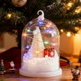 thumbnail image 2 of Mini Christmas Tree in Dome with LED Lights, Tabletop Night Light for Xmas Decor, Creative Holiday Gift for Home, Office, and Desktop Display, 2 of 5