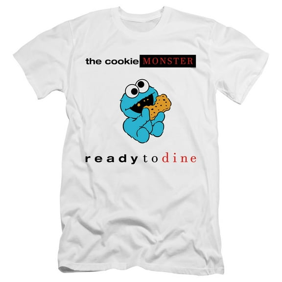 Sesame Street Ready To Dine S/S Adult 30/1 T-Shirt White