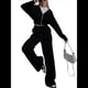 thumbnail image 2 of Conjunto Deportivo para Mujer: Sudadera con Capucha y Cremallera de Larga con Pantalones de Color Liso con Cordones - Conjunto de Dos Piezas Negro L, 2 of 6