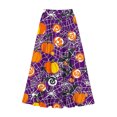 thumbnail image 4 of Vynhevius Women Halloween Print Skirt Elastic Waist A-line Flowy Party Maxi, 4 of 5