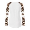 thumbnail image 4 of Pntutb Mujeres Navidad Leopardo Manga Larga O-Cuello Impreso Casual tops Camiseta Pntutb Pntutb-6487, 4 of 5