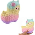 thumbnail image 5 of Español: Oveja gigante arcoíris de alpaca que se levanta lentamente, amuletos perfumados para aliviar el estrés, juguetes para niños y adultos, juguetes para matar el estrés, 5 of 5